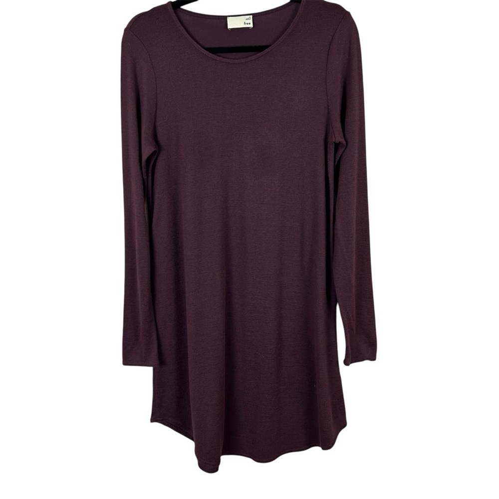 Aritzia Wilfred Free Purple Relaxed Long Sleeve Tunic Top Size Medium